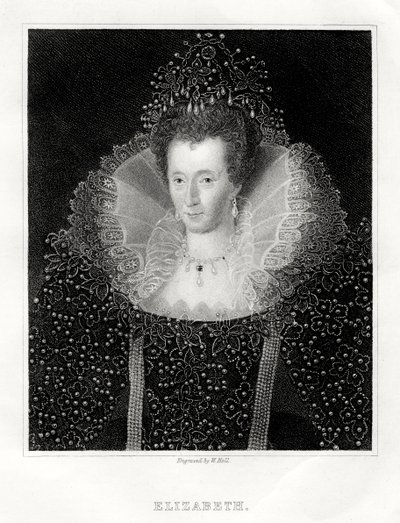 Dronning Elizabeth I, 1860 af W. Holl