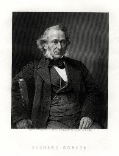 Richard Cobden, britisk fabrikant, radikal og liberal statsmand, 1800-tallet. af W. Holl
