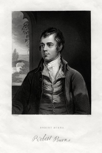 Robert Burns, skotsk digter, 1800-tallet af W. Holl
