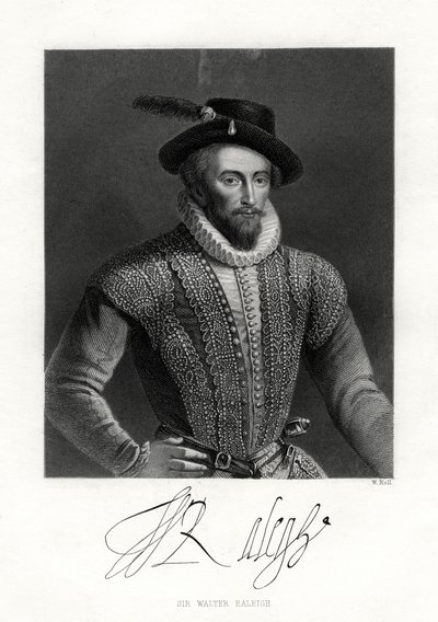 Sir Walter Raleigh, 1800-tallet af W. Holl