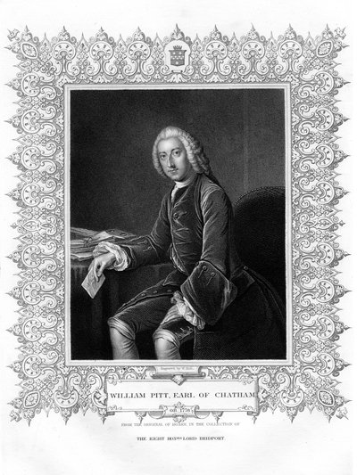 William Pitt, 1. jarl af Chatham, britisk whig-statsmand, 1800-tallet. af W. Holl