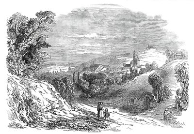 Coburg - fra Hans Kongelige Højhed Prins Alberts tegning, 1845. af W. J. Linton