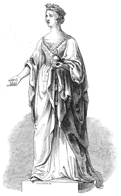 Marmorstatue af Hendes Majestæt, i Royal Exchange, 1845. af W. J. Linton