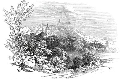 Slottet i Molsdorf - efter Hans Kongelige Højhed Prins Alberts tegning, 1845. af W. J. Linton