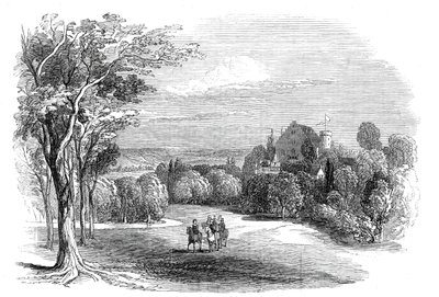 Schloss Rosenau, nær Coburg - fra Hans Kongelige Højhed Prins Alberts tegning, 1845. af W. J. Linton