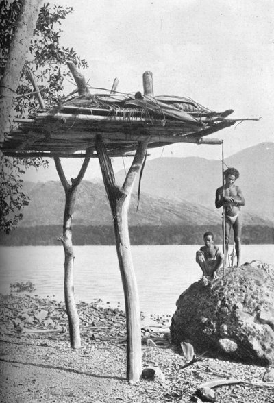 Lighusplatform i New Guinea, 1902 af W. Lindt