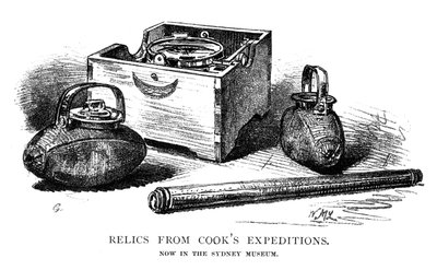 Relikvier fra Cooks ekspeditioner, 1886. af W. Macleod