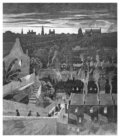 Et glimt af Sydney fra Darlinghurst, New South Wales, Australien, 1886. af W. Mollier