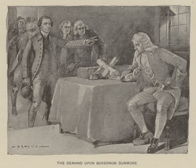Kravet på guvernør Dunmore (litho) af W. P. Snyder