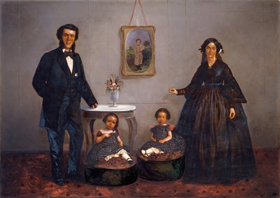 Familieportræt, ca. 1855 af W. Penny