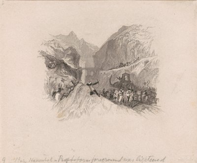 Hannibal passerer Alperne (vignet) af W. R. Smith