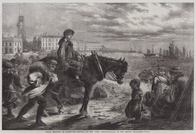 Tidlig morgen ved Yarmouth, ankomst af sæsonens første sildebåde af W. R. Woods