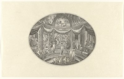 Allegorisk fremstilling af apostlenes handlinger Apostlenes Gerninger (titel på objekt) af W. Roosing