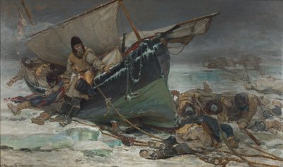 Sir John Franklin dør ved sin båd under ekspeditionen til Nordvestpassagen med HMS 