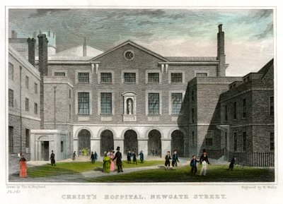 Christs Hospital School, Newgate Street, City of London, 1831. af W. Wallis