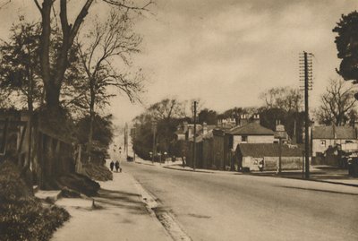 Hvor den romerske vej til Dover krydser Shooters Hill Beyond Blackheath, c1935. af W. Whiffin