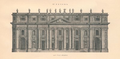 St Peters - east front elevation, 1889. dani af W and AK Johnston