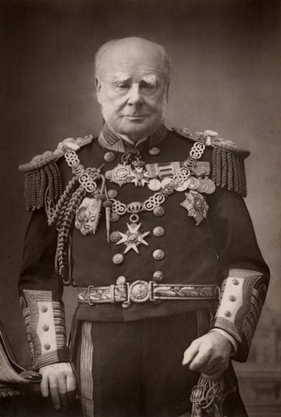 ""Henry Keppel (1809-1904) engelsk admiral og hofmand. (woodburytype) af W. and D. (after) Downey
