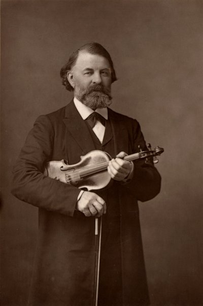 ""Joseph Joachim (1831-1907) unkarilainen viulisti, säveltäjä ja Berliinin konservatorion johtaja (woodburytype) af W. and D. (after) Downey