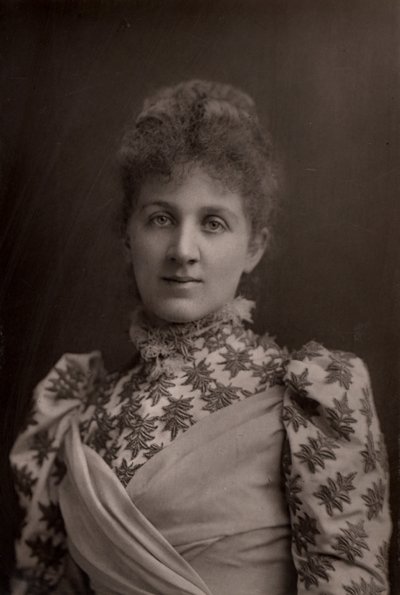 ""Liza Lehmann (Elizabetta Nina Mary Frederika Lehmann - 1862-1918) engelsk sopran og komponist. (woodbury type) af W. and D. (after) Downey
