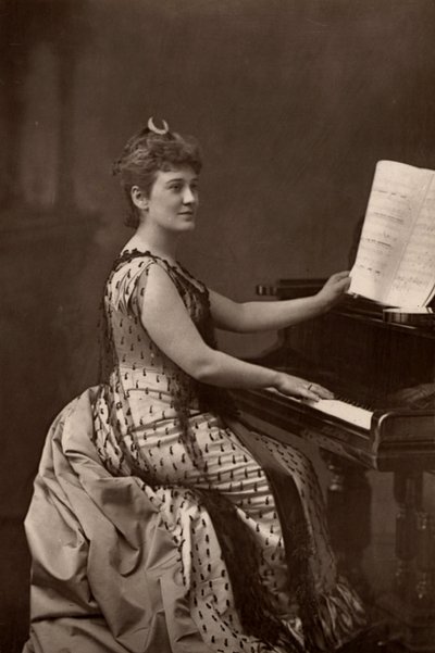 ""Madame Nordica (Lilian Norton) (1857-1914) amerikansk sopran. (woodburytype) af W. and D. (after) Downey