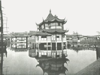 En af de offentlige tehaver, Shanghai, Kina, 1895. af W and S Ltd