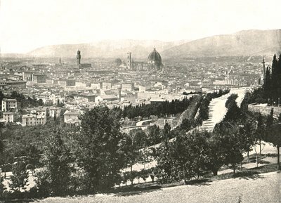 Panorama af byen Firenze, Italien, 1895. af W and S Ltd