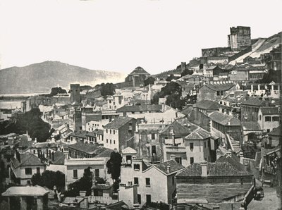 Udsigt over byen, Gibraltar, 1895. af W and S Ltd