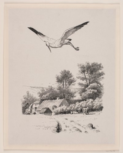 Illustration til Christian Winther, "Chresten og Lene" af Waldemar Bøhme