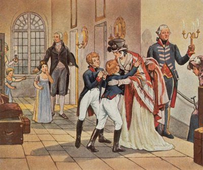 Dronning Louises første møde med sine børn efter slaget ved Jena af Waldemar Friedrich
