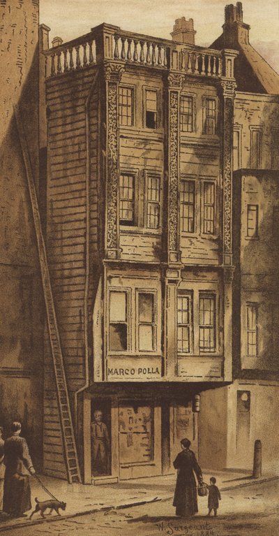 Old House, Aldgate (chromolitho) af Waldo Sargeant