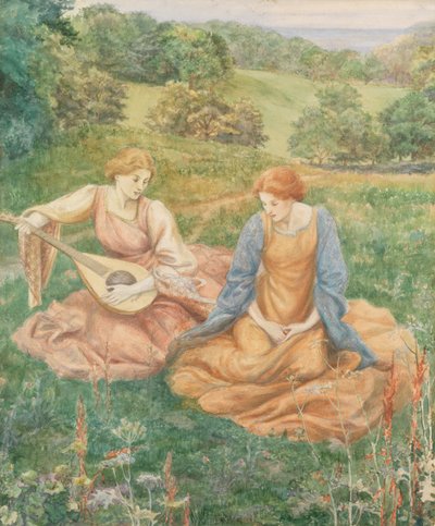 Lutenisten (akvarel) af Walford Graham Robertson