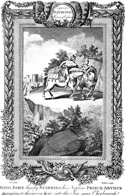 Kong John 1167-1216 stak sin nevø Prins Arthur, 1800-tallet. af Walker