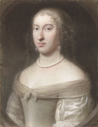Portræt af Maria Theresia af Spanien 1638-1683, dronning af Frankrig og Navarra, 1660. af Wallerant Vaillant