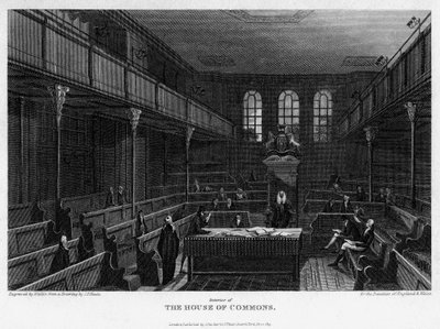 Chamber of the House of Commons, Westminster, London, 1815. af Wallis