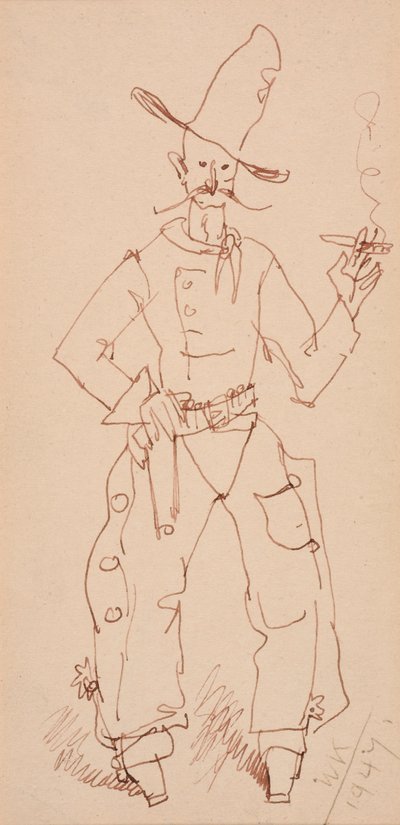 Cowboy, der ryger af Walt Kuhn