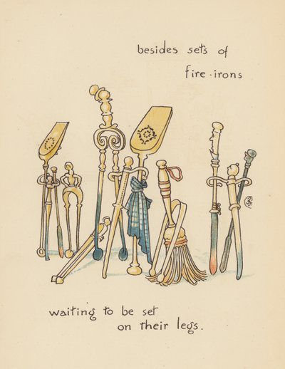 Illustration til Legends for Lionel af Walter Crane (farvelitografi) af Walter (after) Crane