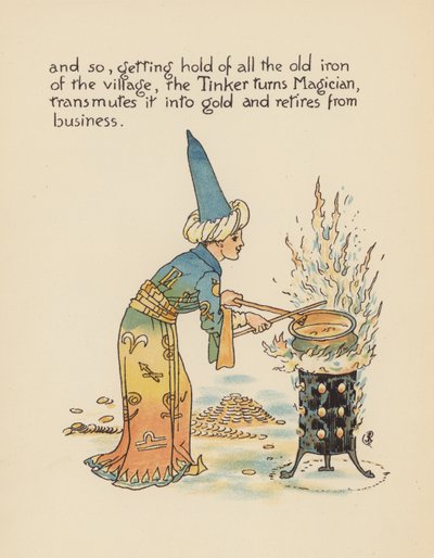 Illustration til Legends for Lionel af Walter Crane (farvelitografi) af Walter (after) Crane