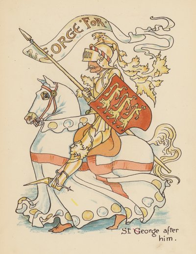 Illustration til Legends for Lionel af Walter Crane (farvelitografi) af Walter (after) Crane