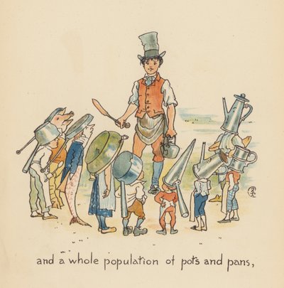 Illustration til Legends for Lionel af Walter Crane (farvelitografi) af Walter (after) Crane