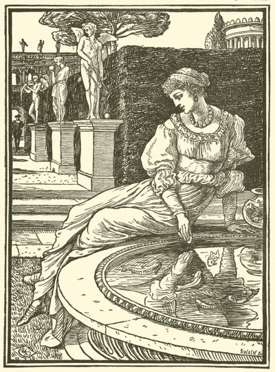 Prinsesse Fiorimonde (gravering) af Walter (after) Crane