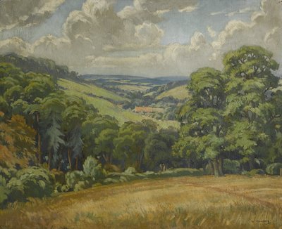 Devon Scene, Near Widdecombe Moor, ca. 1949 (olie på lærred) af Walter Ashworth
