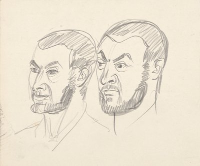 To portrætstudier af Walter Barwig