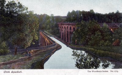 Chirk Aqueduct, Chirk, Wrexham, Wales, 1905. af Walter Bentley Woodbury