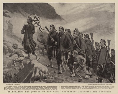 Fejrer jubilæet på Ben Nevis, frivillige bestiger bjerget af Walter Charles Horsley