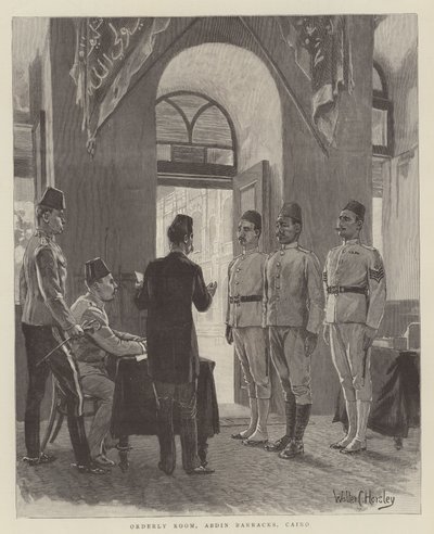 Ordent værelse, Abdin Kaserne, Kairo, Indien af Walter Charles Horsley