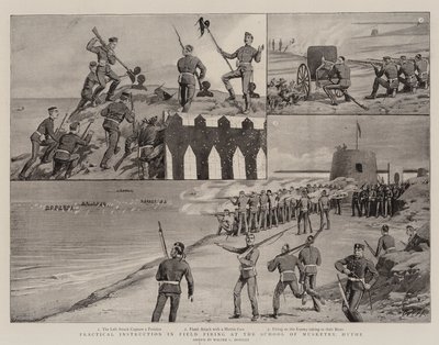 Praktisk undervisning i feltskydning på Musketerskolen, Hythe af Walter Charles Horsley