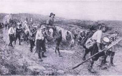 Efter Sedgemoor, illustration fra British Battles on Land and Sea , 1915 af Walter Crane