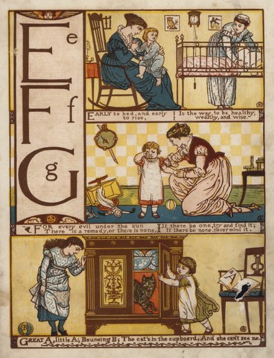 Alfabet (farve litho) af Walter Crane