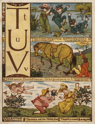 Alfabet (farve litho) af Walter Crane